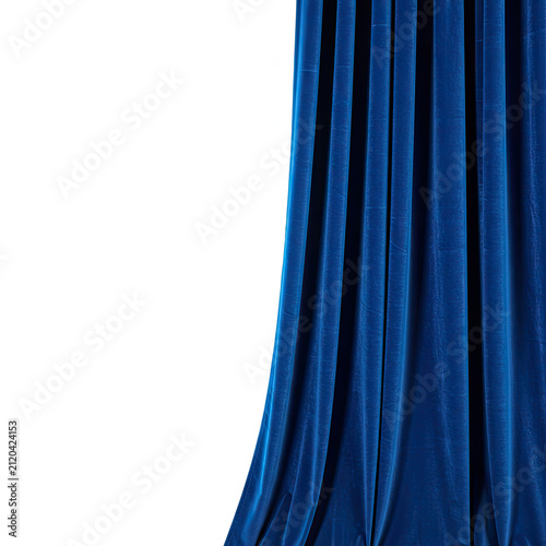 blue curtain with white curtains