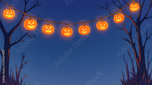 halloween night in the forest