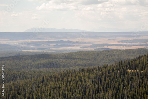 Scenic Mountain Landscape Along Mount Washburn in Yellowstone