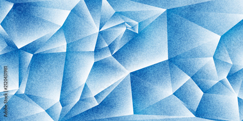 Bild auf Leinwand abstract blue background design with layers of textured white transparent material in triangle diamond and squares shapes