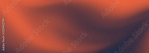 Abstract grainy gradient background featuring soft blended warm orange and deep navy blue color tones with gradient transition between displays smooth abstract orange highlights dark