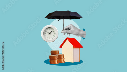 Mortgage Insurance Concept with Protected Home Investment Financial Security Property Coverage Homeownership Risk Management Loan Protection Real Estate Financing and Housing Insurance