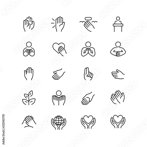 set of doodle icons