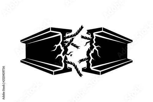 Foto Silhouette of Broken Concrete or Stone Structure