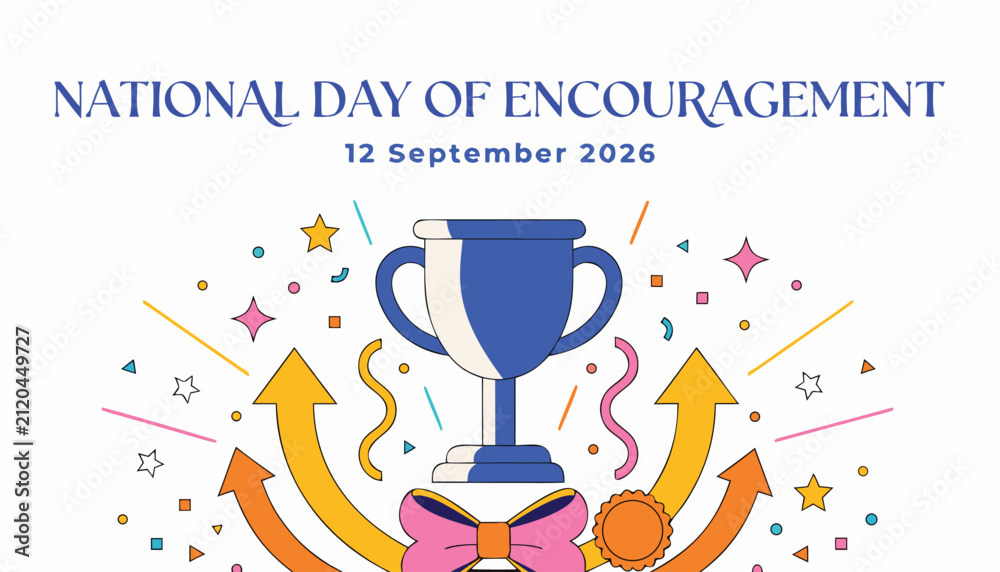 Naklejka premium National day of encouragement celebration design isolated on white background