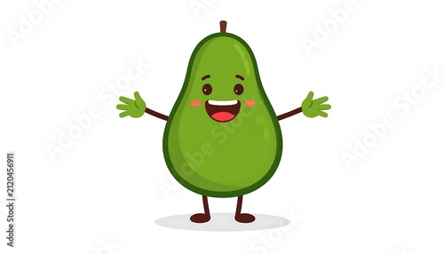 Cute green cartoon frog character with big eyes.