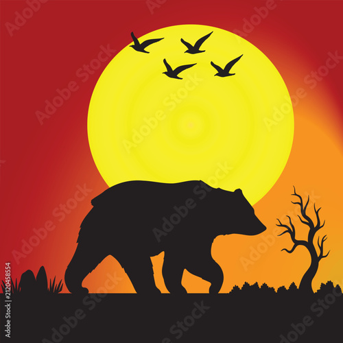Bear icon silhouette 