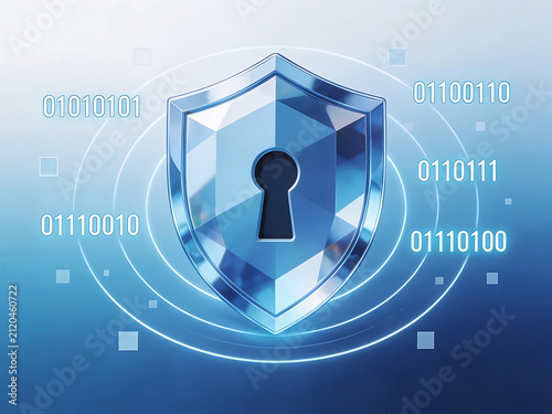 Digital shield with binary code