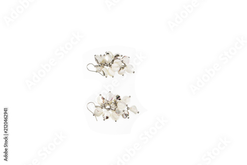pearl necklace isolated on white background