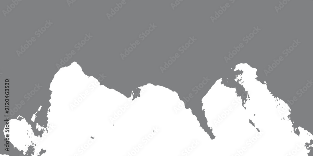 Fototapeta premium Mountain Range Silhouette Against Gray Background Minimalist Landscape Shape alpine