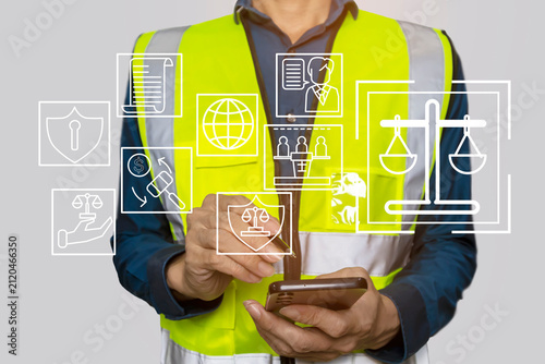 Принти на полотні The concept of engineers to understand building codes and constructions that are