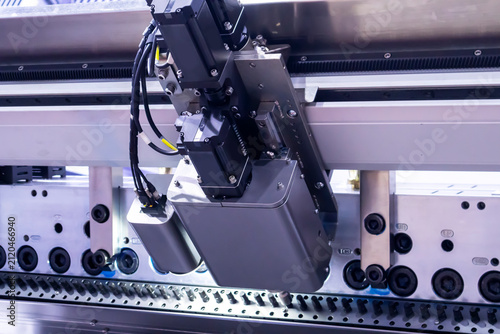 High-tech industrial production machinery with automatic mechanisms
