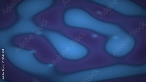 Morphing Blue and Purple Liquid Blobs with Glowing Highlights – Abstract Quantum Field, Microscopic Cellular & Fluid Motion Background Loop
