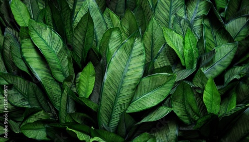 Lush Green Artificial Foliage Background Texture