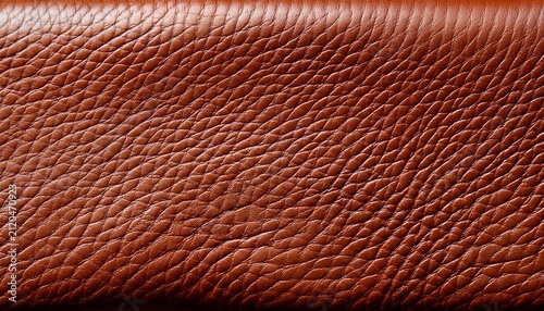 Background Texture Of Brown Natural Leather Grain