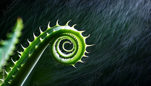 Spiral Aloe Vera Closeup