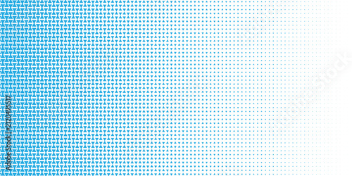 Bild auf Leinwand Blue and white abstract interlocking triangle halftone background geometric pano