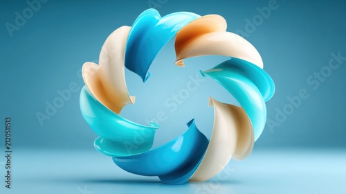 Captivating smart token loop icon concept representing a blue cycle for token management within digital systems