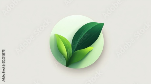 Green leaf sustainability metric token concept illustrating eco-friendly practices and measurement of environmental impact