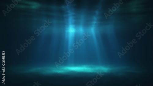 Underwater Rising to Water Surface in Mediterranean Sea  Natural Ocean Background