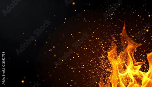 Vibrant fireworks explosion against dark night sky.