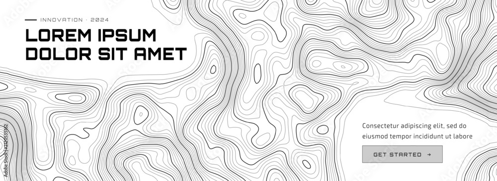 Obraz premium Digital pattern map line layer ocean topography with sea topographic. Contour europe wave compass nautical 3d abstract. Mountain world for stock illustration.