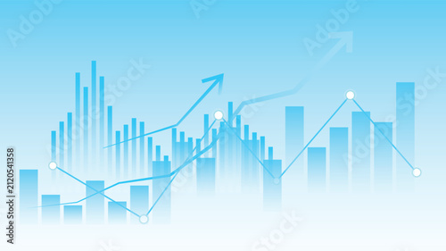 Modern upward business growth chart