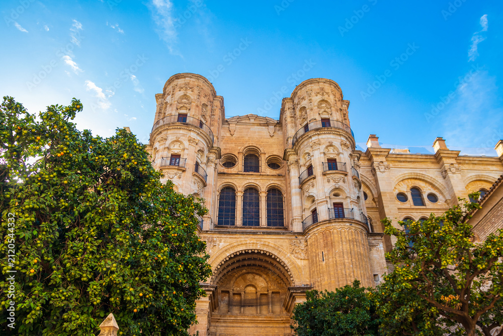 Obraz premium Exterior of the Malaga Cathedral, Spain