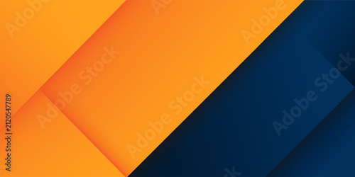 Abstract geometric dark blue and orange square theme overlap background for graphic design. Eps10 vector