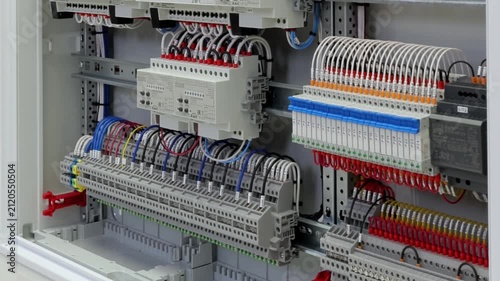 Electrical panel for organizing power supply according to the Smart Home system on KNX automation. 