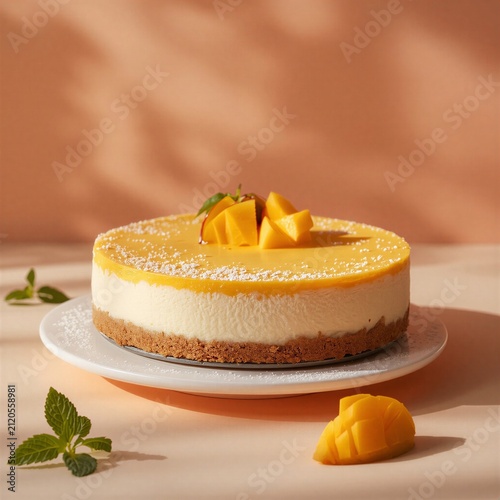 Golden Mango Cheese Cake