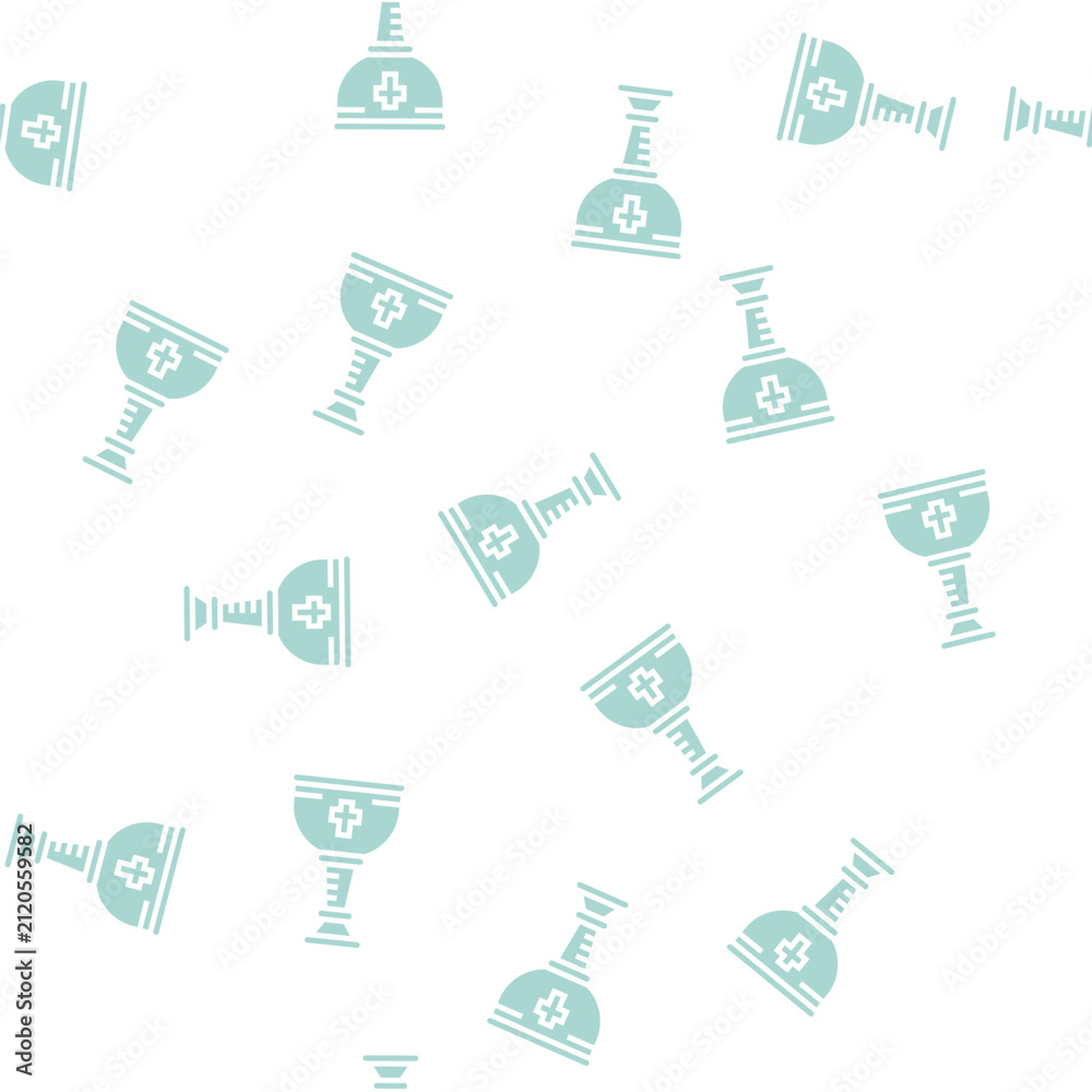 Obraz premium wine christianity cup vector glyph seamless pattern wine christianity cup sign illustration