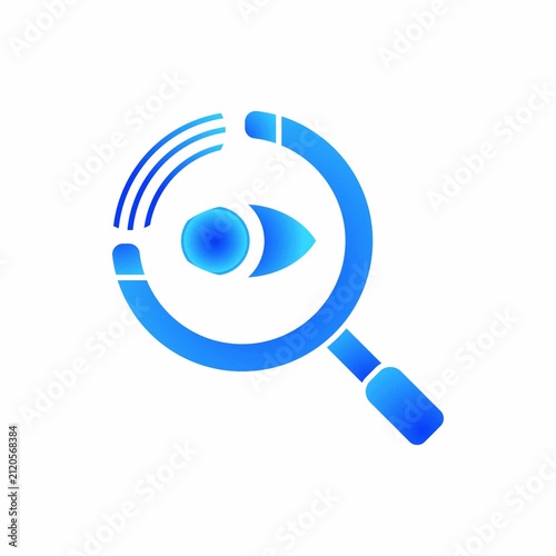 Simatic Search motion illustrator gradient blue for Automation, Artificial Intelligence and Advanced Workflow Integration SaaS Dashboards