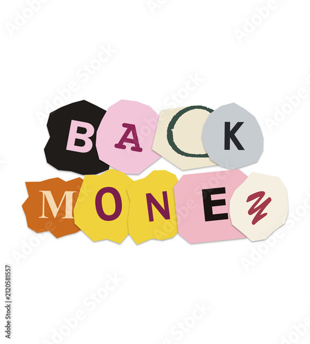Backbone word made of colorful paper cut out letters