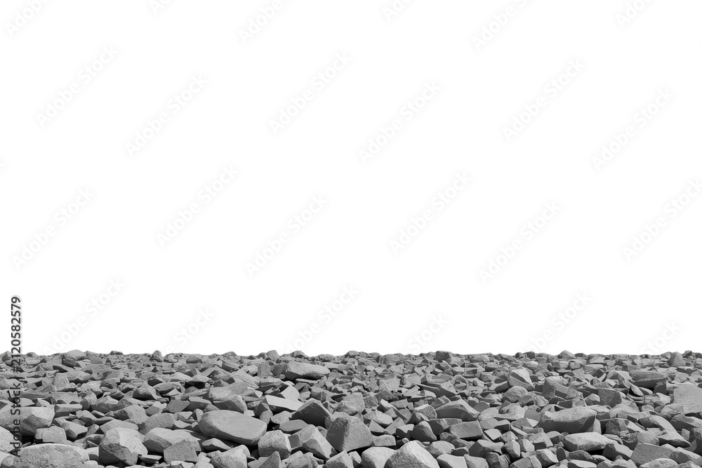 Fototapeta premium Horizontal gravel and pebble ground strip