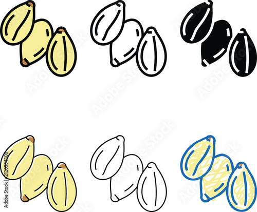 sesame seed color icon vector. sesame seed sign. isolated clean symbol