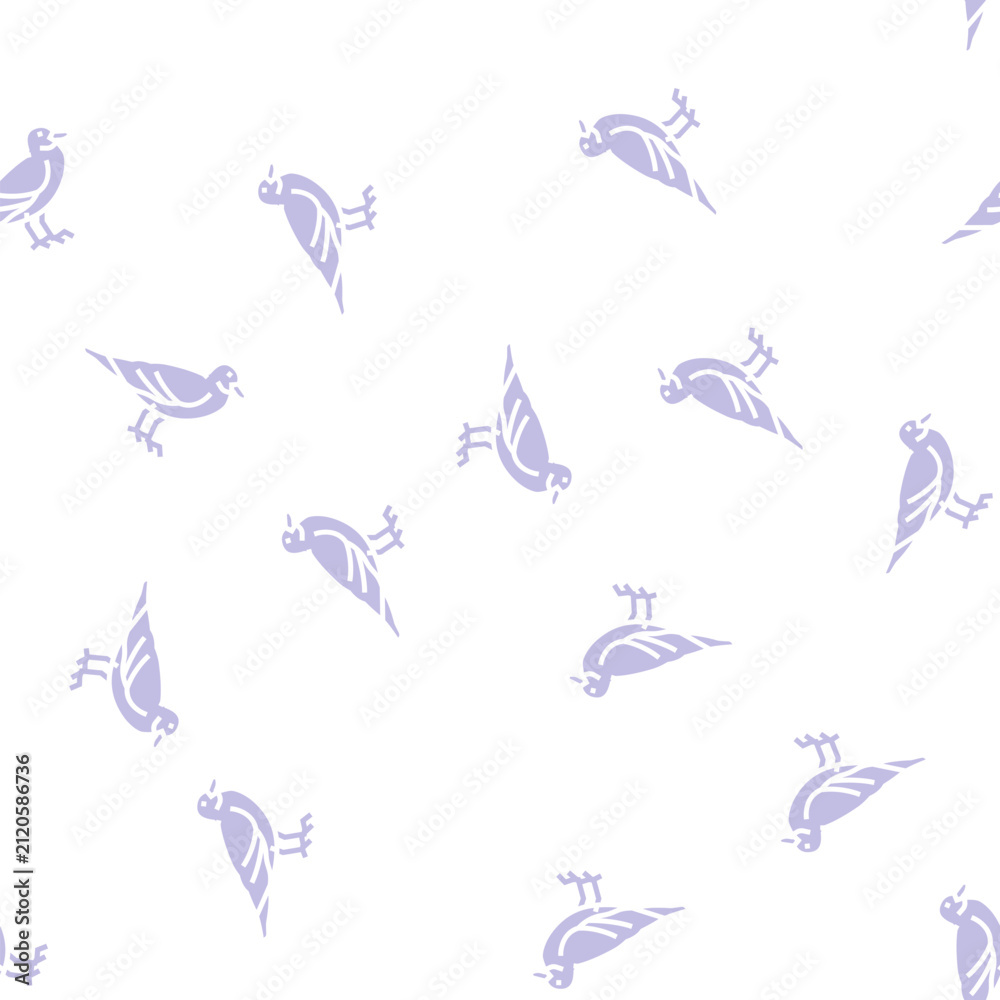 Fototapeta premium seagull bird vector glyph seamless pattern seagull bird sign illustration