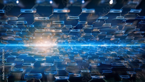 blockchain technology representing encryption in cybersecurity close up finance theme dynamic multilayer digital ledger backdrop