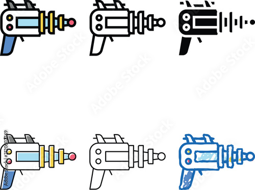 Canvas Print futuristic concepts weapon geek color icon vector