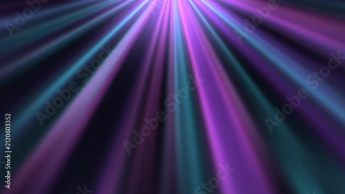 Abstract neon purple and cyan light rays radiating from top center over a dark background