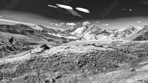 Принти на полотні Scenic Landmannalaugar Iceland during summer showcasing vibrant highlands and na