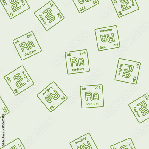 Quadro su tela radium chemical element vector line seamless pattern radium chemical element sig