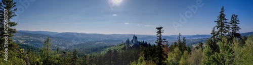 Panoramic View of Kašperk Castle in the Šumava Mountains, Czech Republic