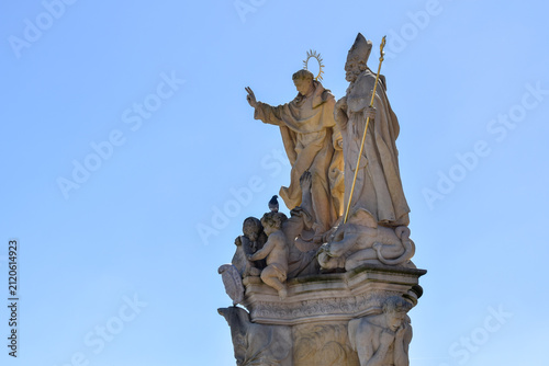 Statues of Saints Vincent Ferrer and Procopius at Charles bridge, Prague