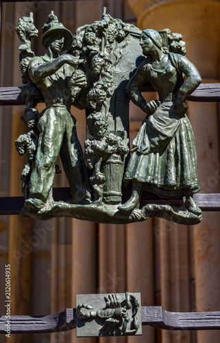 Scorpio zodiac sign at Golden gate of Prague Cathedral