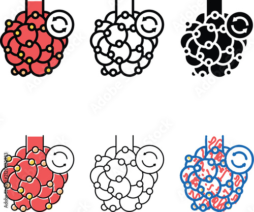 interstitial lung disease color icon vector. interstitial range lung disease sign. isolated symbol