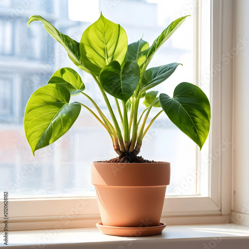 Lush green houseplant in a ...