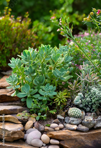 Lush green succulent plants...