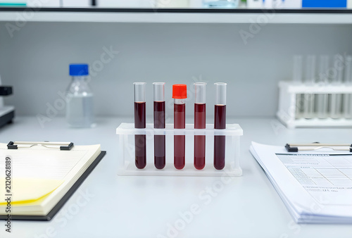 Blood samples in test tubes...