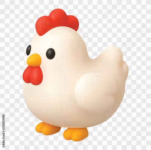 Farm Vector Icon Set | 3D icon set | chicken